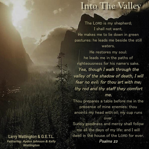 As i walk thru the shadow of the valley of death……. , song with lyrics